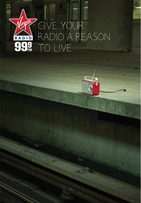publicité humour noir virgin radio